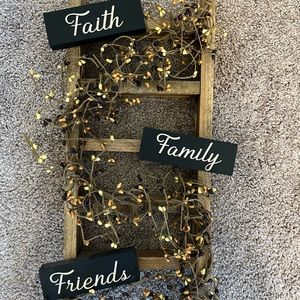 Fall Ladder Wall Decor Faith Family Friends